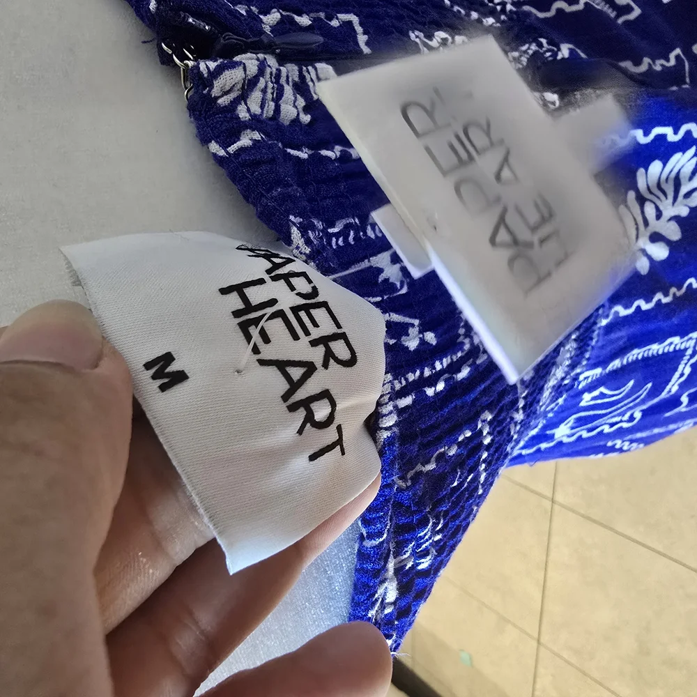 Paper Heart Australia Linen Blend Royal Blue Maxi Dress - Picture 5 of 6